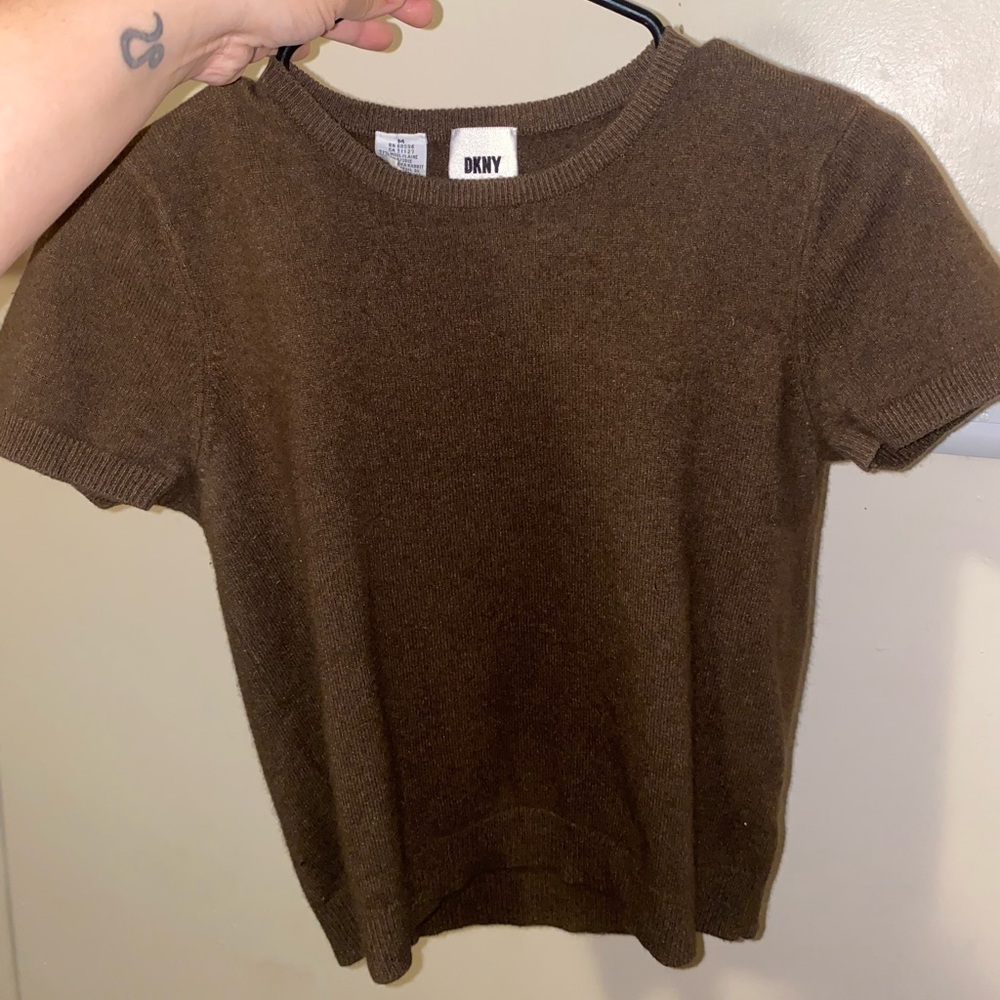 DKNY cropped sweater top.